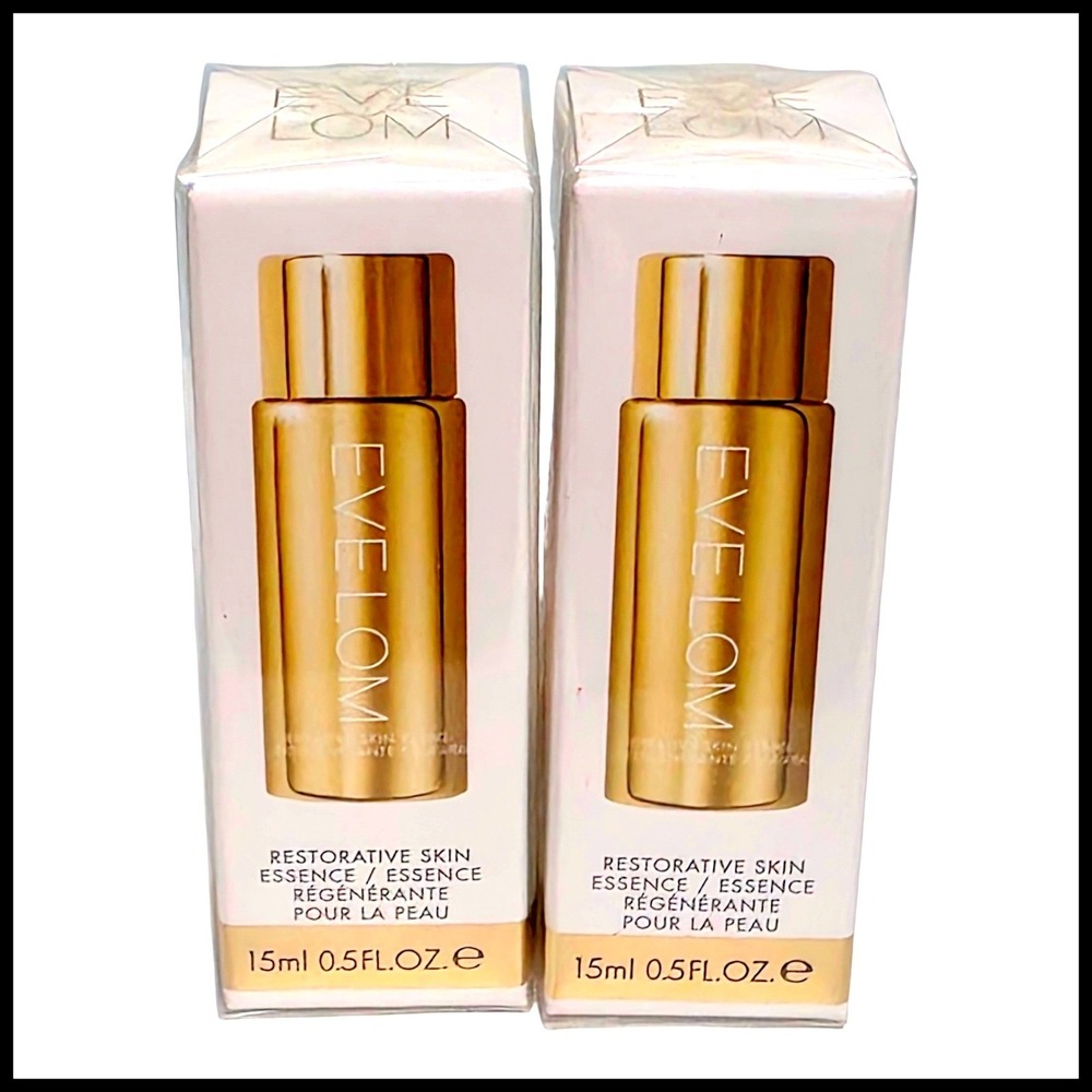 2 x Eve Lom Restorative Skin Essence 15ml 0.5fl.oz. New Sealed Travel Size
